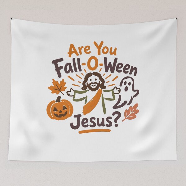 Item preview, Funny Christian Halloween Jesus Pumpkin Autumn Faith Graphic designed and sold by ArtbySunRaeer.
