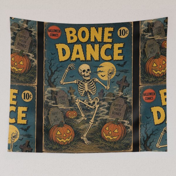 Item preview, Vintage Halloween Cover Art: Skeleton Graveyard Dance designed and sold by bapupa.