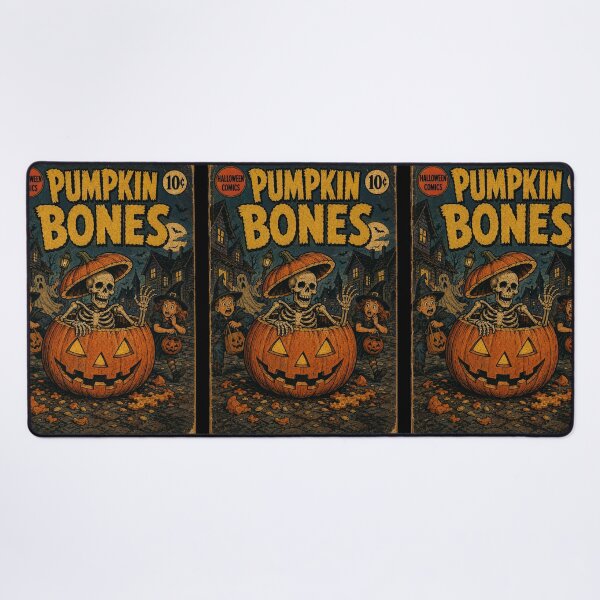 Item preview, Vintage Halloween Cover Art: Skeleton Pumpkin Prank designed and sold by bapupa.