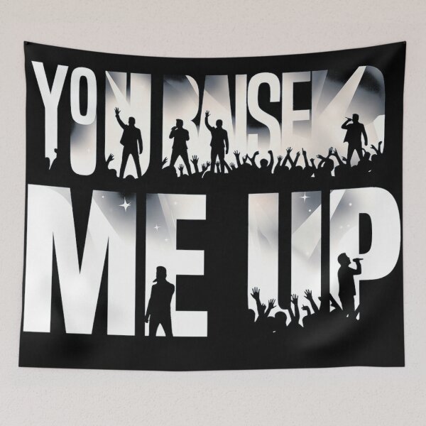 Item preview, You Raise Me Up WESTLIFE Inspirational Music Quote Concert Silhouette Graphic Art designed and sold by Dimu Co..