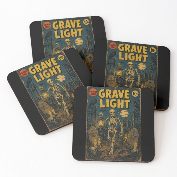 Item preview, Vintage Halloween Cover Art: Spooky Skeleton Lantern Keeper designed and sold by bapupa.