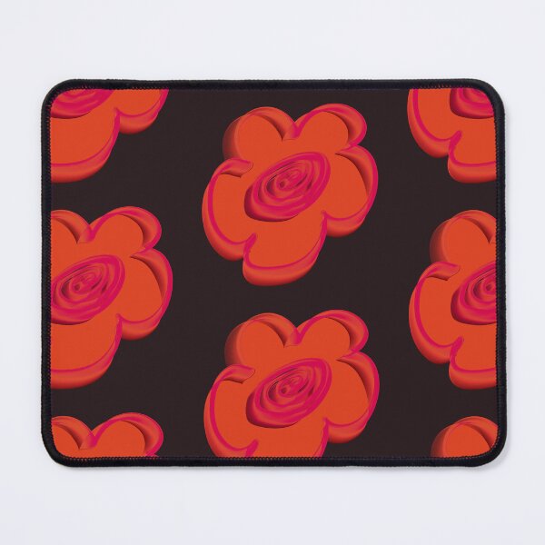 Item preview, Retro Daisy Pattern Scandi Folk - Terracotta Rust Red designed and sold by CaramelCo.