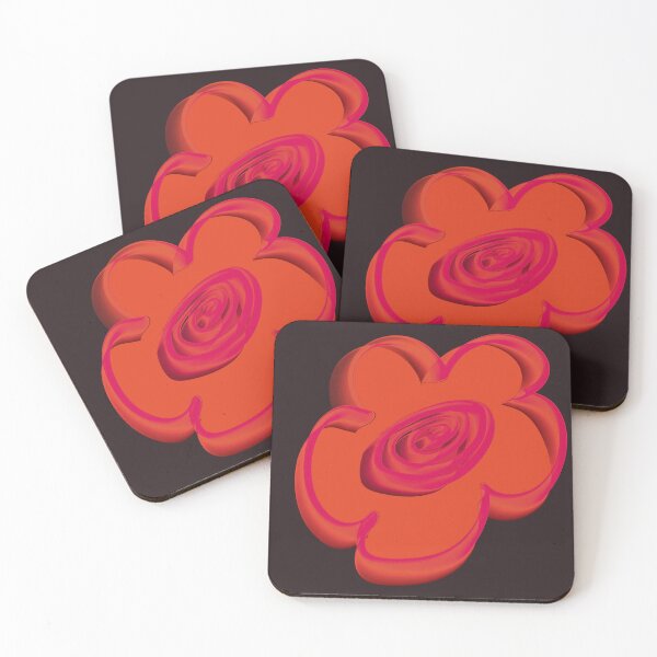 Item preview, Retro Daisy Pattern Scandi Folk - Terracotta Rust Red designed and sold by CaramelCo.