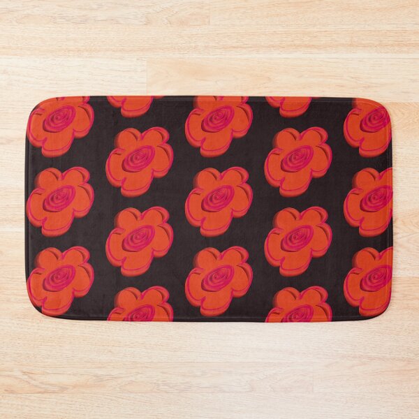 Item preview, Retro Daisy Pattern Scandi Folk - Terracotta Rust Red designed and sold by CaramelCo.