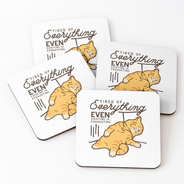 Item preview, Tired Of Everything Cat Funny Exhausted Pet Graphic designed and sold by Dmo3HarkoArt.