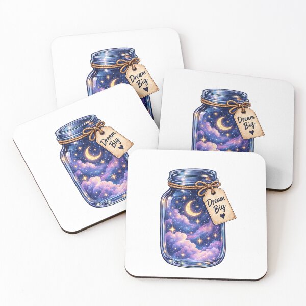 Item preview, Dream Big Galaxy in a Jar - Celestial Moon and Stars Night Sky designed and sold by Nunaprettyshop.