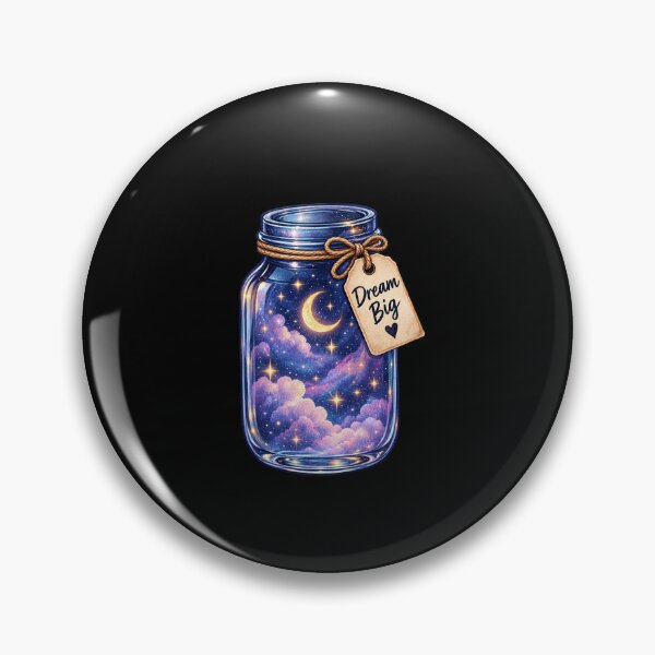 Item preview, Dream Big Galaxy in a Jar - Celestial Moon and Stars Night Sky designed and sold by Nunaprettyshop.