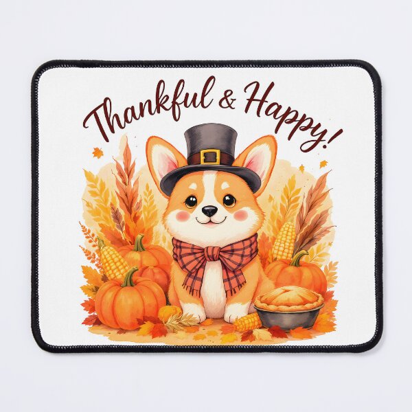 Item preview, Cute Thanksgiving Corgi Art designed and sold by Kedspicedesign.