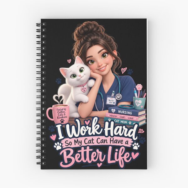 Item preview, I Work Hard So My Cat Can Have a Better Life Cute Cat Nurse designed and sold by Nurse Craft Studio.