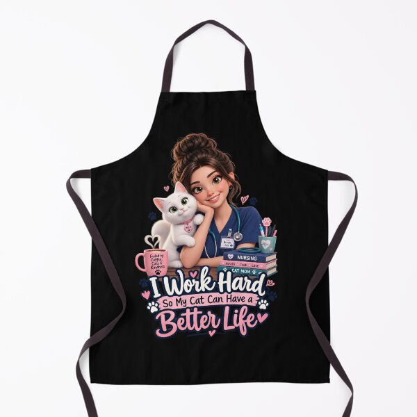 Item preview, I Work Hard So My Cat Can Have a Better Life Cute Cat Nurse designed and sold by Nurse Craft Studio.