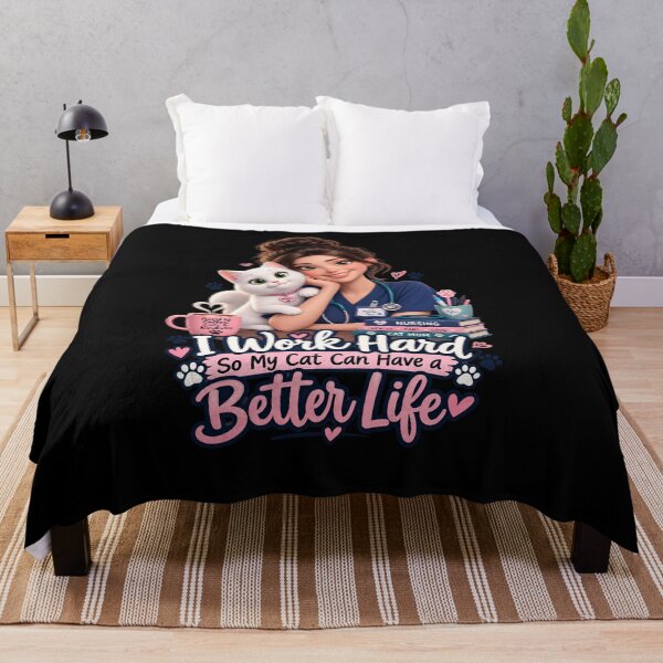 Item preview, I Work Hard So My Cat Can Have a Better Life Cute Cat Nurse designed and sold by Nurse Craft Studio.