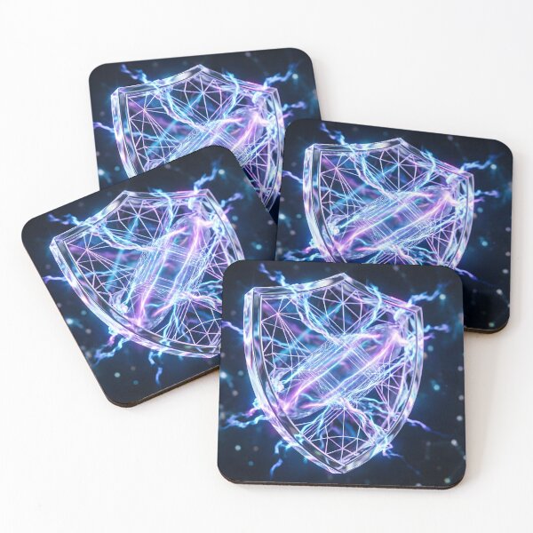 Item preview, Neon Cyber Shield - Abstract Tech & Cybersecurity Design designed and sold by Agnisherl.