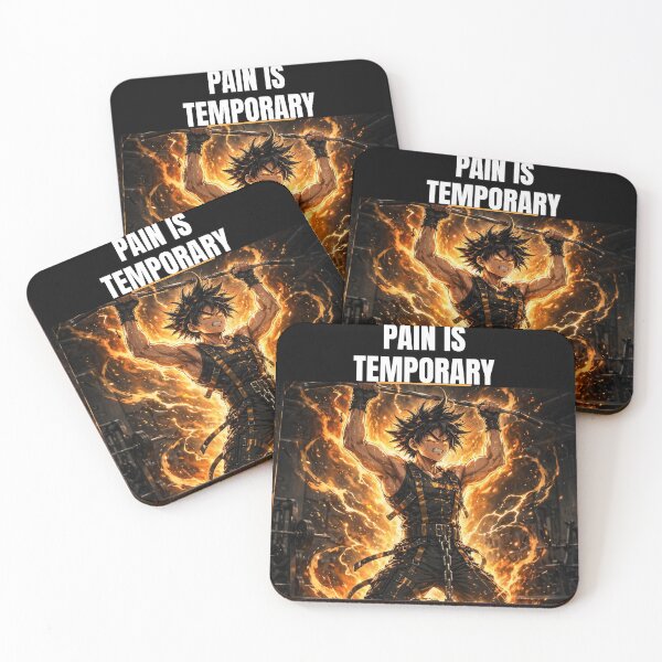 Item preview, Pain Is Temporary: Anime Weightlifting Warrior Art designed and sold by Final Rep Co..