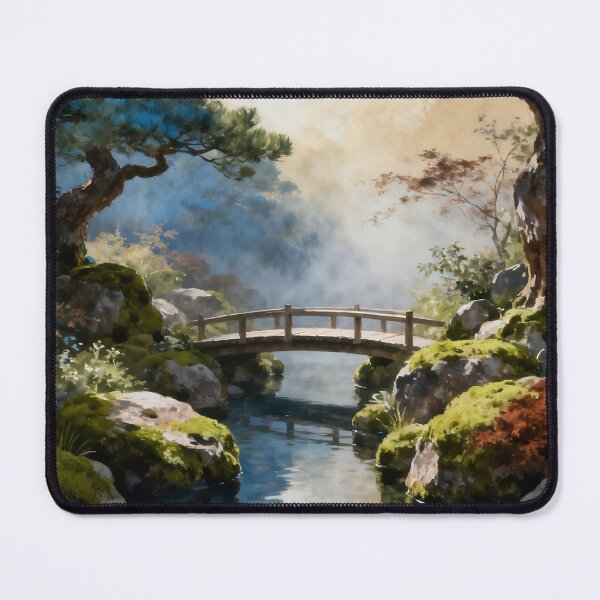 Item preview, Japanese Garden Wall Art, Zen Garden Landscape Painting, Asian Nature Print, Serene Botanical Decor designed and sold by stylishdzign.