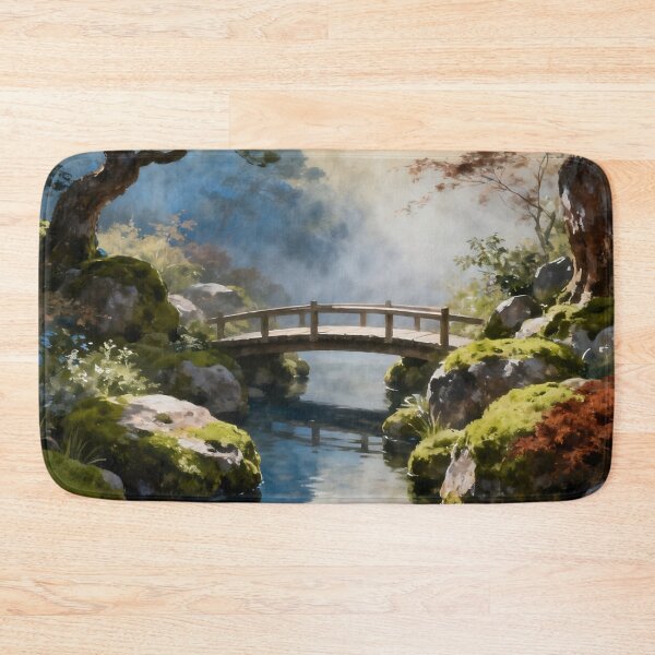 Item preview, Japanese Garden Wall Art, Zen Garden Landscape Painting, Asian Nature Print, Serene Botanical Decor designed and sold by stylishdzign.