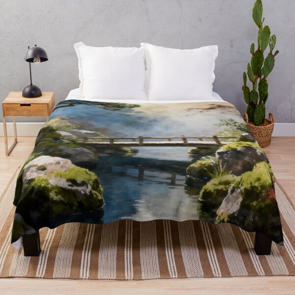 Item preview, Japanese Garden Wall Art, Zen Garden Landscape Painting, Asian Nature Print, Serene Botanical Decor designed and sold by stylishdzign.