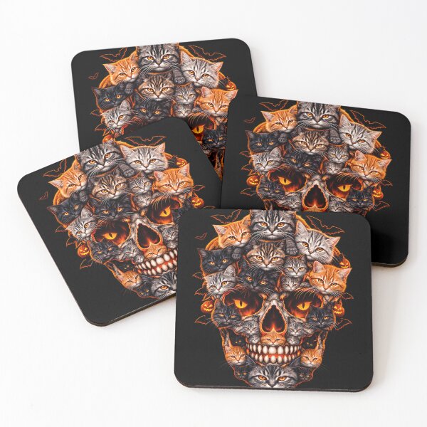 Item preview, A Skull But It’s Cats – Spooky Kitty Skeleton Halloween Cat Skull designed and sold by Artify Works.