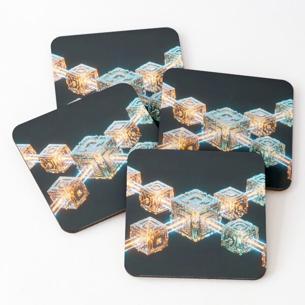 Item preview, Golden Blockchain Network - Crypto & Web3 Abstract Design designed and sold by Agnisherl.