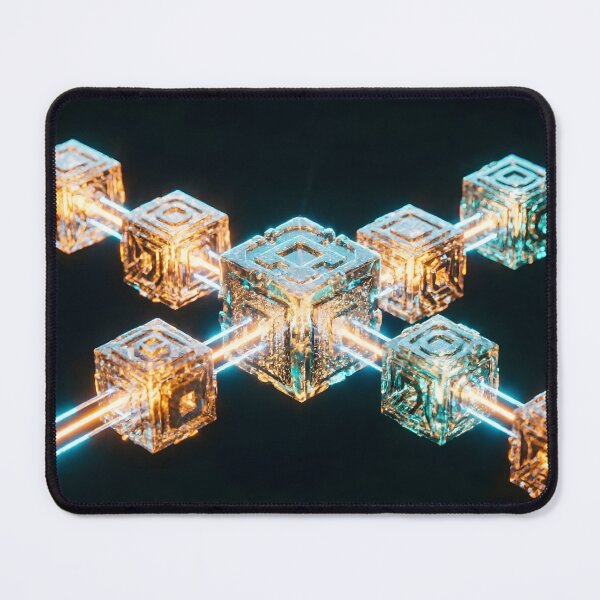 Item preview, Golden Blockchain Network - Crypto & Web3 Abstract Design designed and sold by Agnisherl.