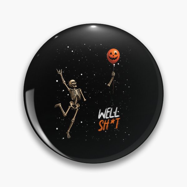 Item preview, Funny Skeleton Losing Pumpkin Balloon Halloween designed and sold by OddityVault.