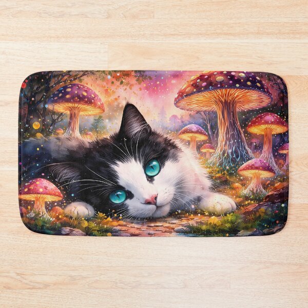 Item preview, Cat in a Magical Forest designed and sold by cuprum.
