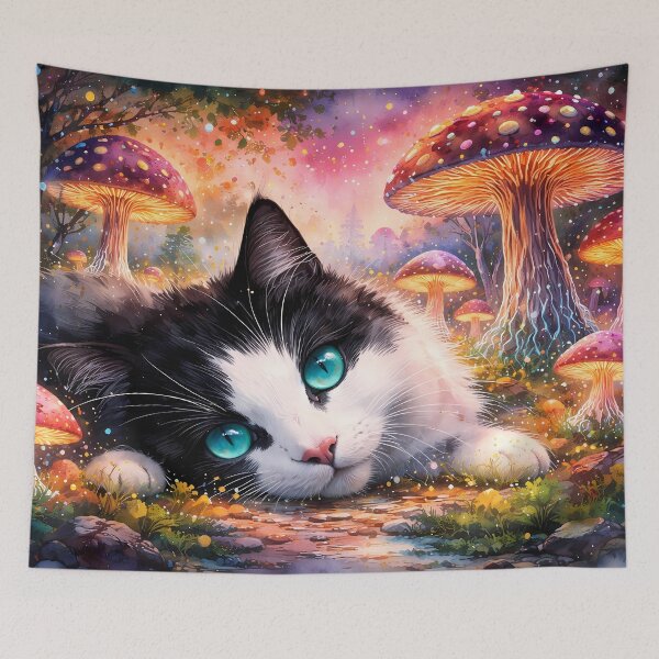 Item preview, Cat in a Magical Forest designed and sold by cuprum.