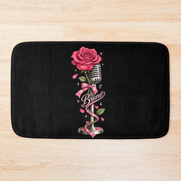 Item preview, Bruno Pink Rose Microphone Music Lover Design designed and sold by Abigaildixon92.