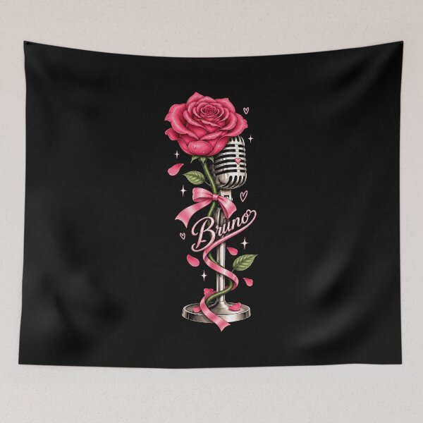 Item preview, Bruno Pink Rose Microphone Music Lover Design designed and sold by Abigaildixon92.