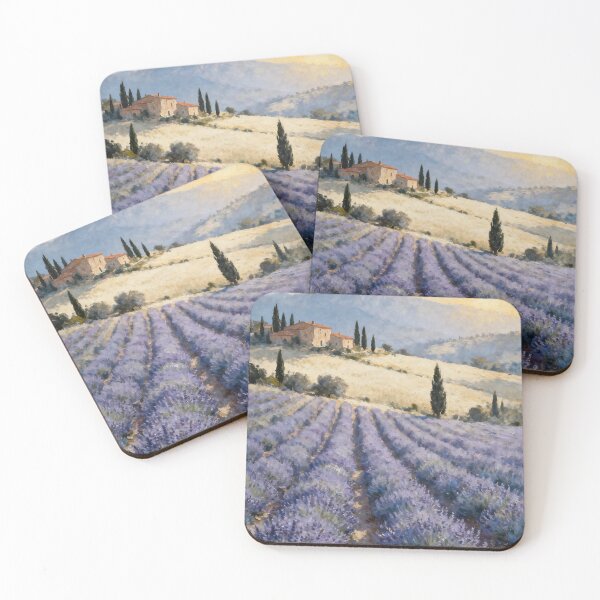 Item preview, Provence Lavender Field Wall Art, French Countryside Landscape, Lavender Farm Painting, European Nature Decor designed and sold by stylishdzign.