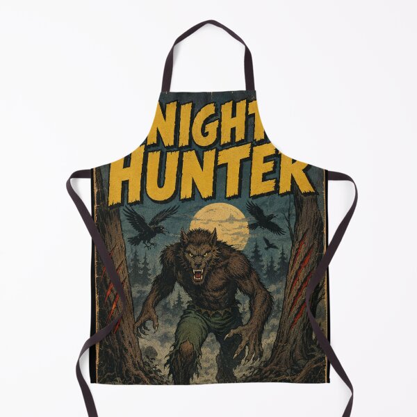 Item preview, Vintage Halloween Cover Art: Werewolf Haunted Forest Hunt designed and sold by bapupa.