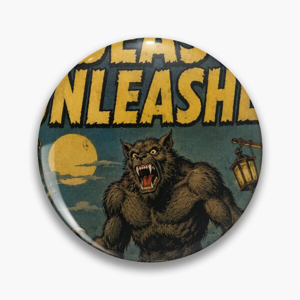 Item preview, Vintage Halloween Cover Art: Werewolf Village Midnight designed and sold by bapupa.