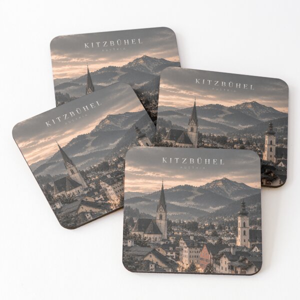 Item preview, Kitzbühel Cinematic Monochrome Alpine Artwork designed and sold by MichaeIRellov.