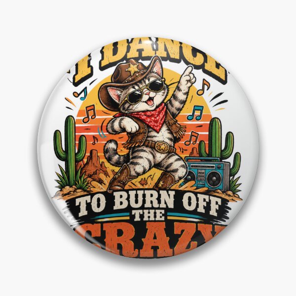 Item preview, I Dance To Burn Off The Crazy – Cowboy Cat T-Shirt – Funny Self Love Western Cat Graphic Tee designed and sold by Artimax-Studio.