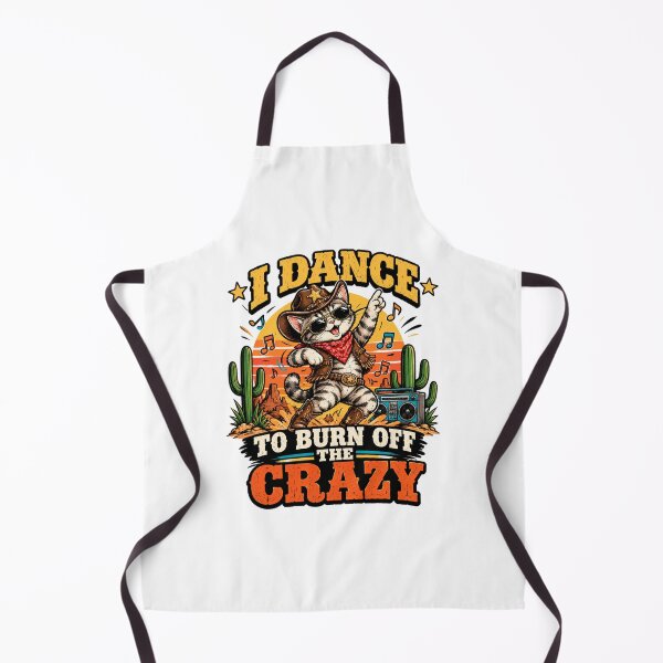 Item preview, I Dance To Burn Off The Crazy – Cowboy Cat T-Shirt – Funny Self Love Western Cat Graphic Tee designed and sold by Artimax-Studio.
