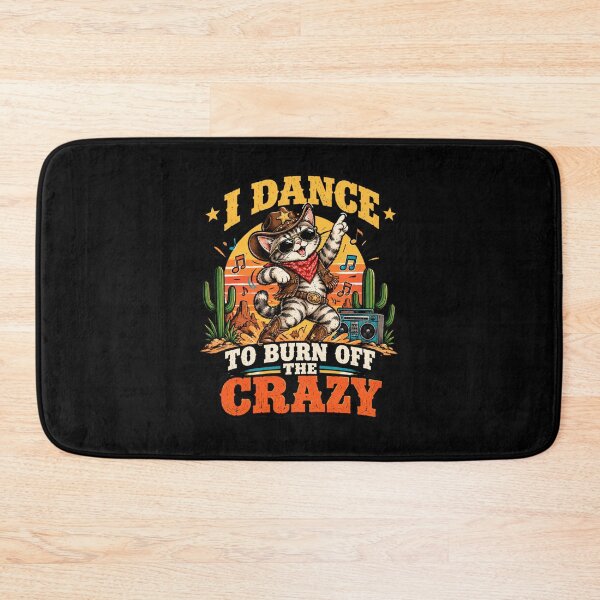 Item preview, I Dance To Burn Off The Crazy – Cowboy Cat T-Shirt – Funny Self Love Western Cat Graphic Tee designed and sold by Artimax-Studio.