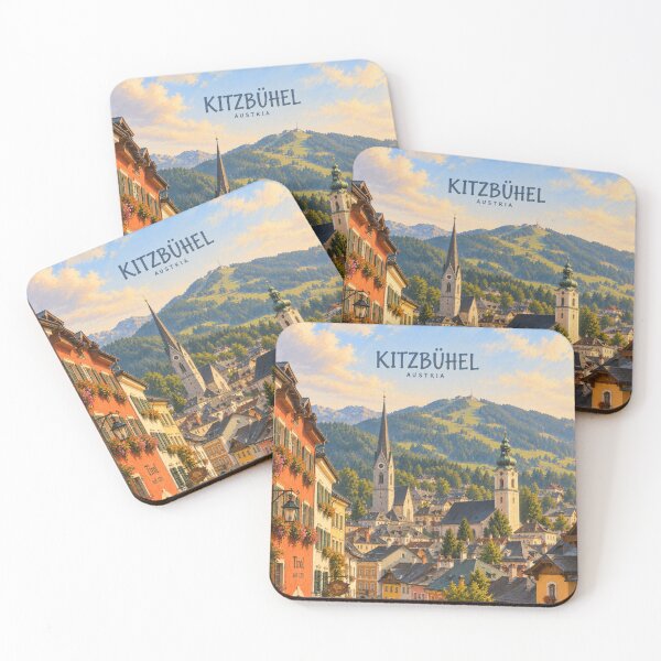 Item preview, Kitzbühel Painterly Tyrolean City Impression designed and sold by MichaeIRellov.