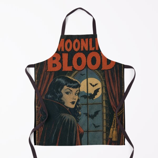 Aperçu de l'œuvre Illustration vintage d'Halloween : Fille vampire gothique au clair de lune créée et vendue par bapupa.