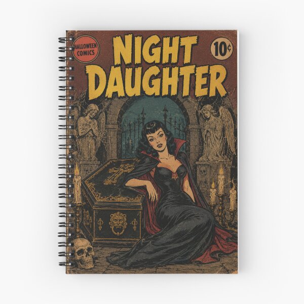 Item preview, Vintage Halloween Cover Art: Sinister Vampire Girl Castle Crypt designed and sold by bapupa.