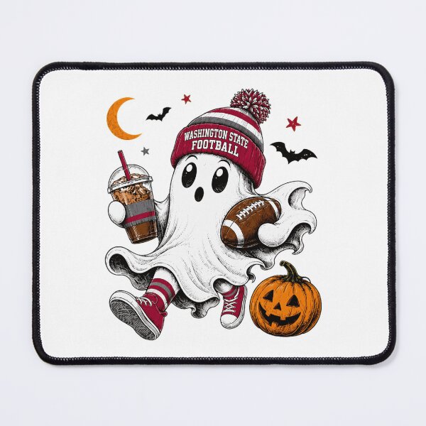 Item preview, Spooky Ghost Football Fan Halloween Coffee designed and sold by AristonCui.
