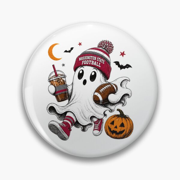 Item preview, Spooky Ghost Football Fan Halloween Coffee designed and sold by AristonCui.