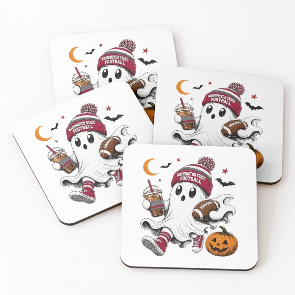Item preview, Spooky Ghost Football Fan Halloween Coffee designed and sold by AristonCui.