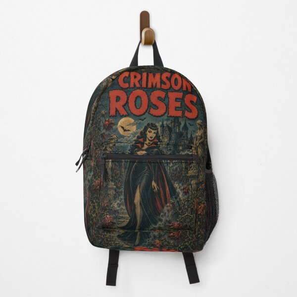 Item preview, Vintage Halloween Cover Art: Vampire Girl Haunted Rose Garden designed and sold by bapupa.