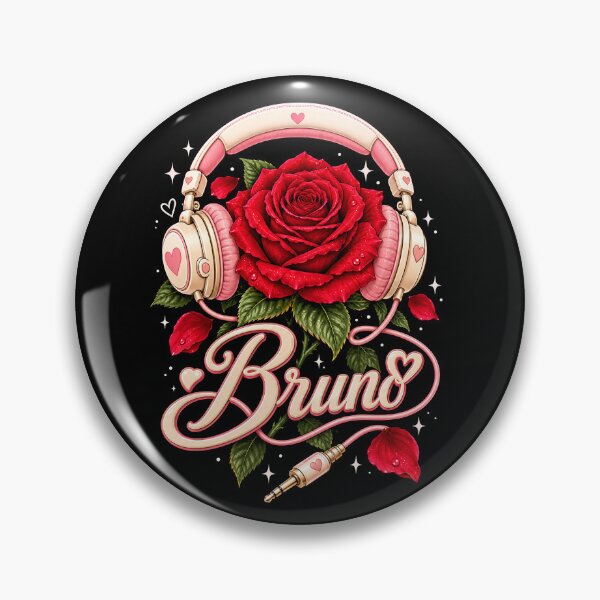 Item preview, Bruno Red Rose Headphones Music Lover Design designed and sold by Abigaildixon92.