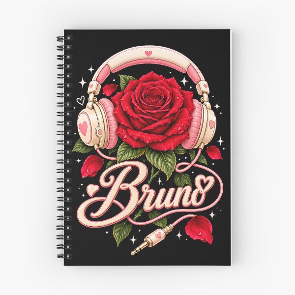 Item preview, Bruno Red Rose Headphones Music Lover Design designed and sold by Abigaildixon92.