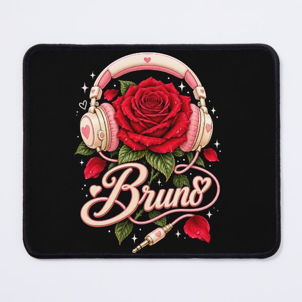 Item preview, Bruno Red Rose Headphones Music Lover Design designed and sold by Abigaildixon92.