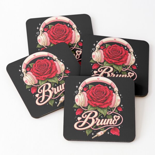 Item preview, Bruno Red Rose Headphones Music Lover Design designed and sold by Abigaildixon92.