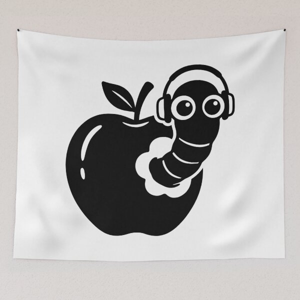 Item preview, A worm in the headphones designed and sold by Surprised Hen.