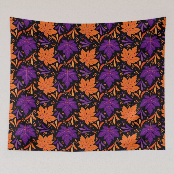 Item preview, Midnight Autumn Leaves designed and sold by Ayesha Saleem.