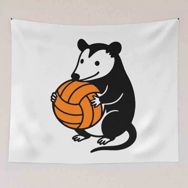 Item preview, Opossum with a volleyball designed and sold by Surprised Hen.