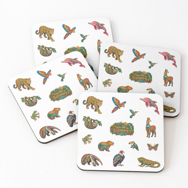 Item preview, Animals of South America – colorful art sticker sheet designed and sold by sabantha.